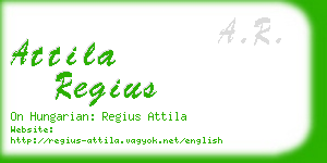 attila regius business card